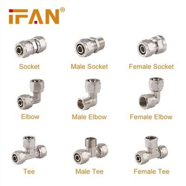 Компрессионный фитинг на трубе Pex